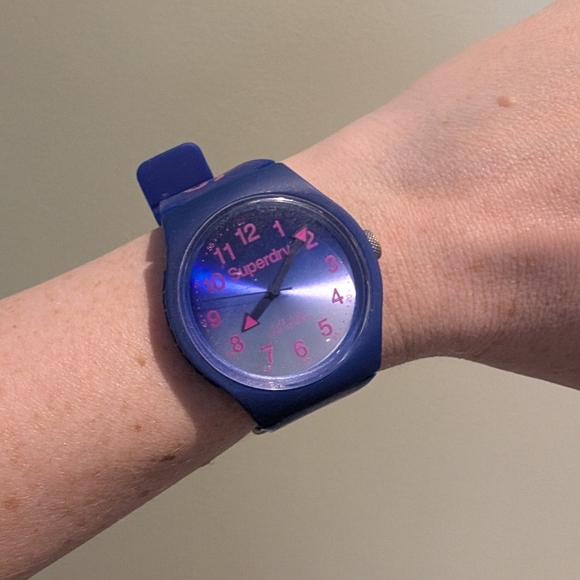 Superdry Navy and Magenta Smartwatch - Picture 2 of 10